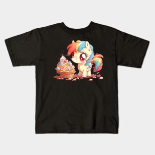 Colorful Fjord Horse Artwork 24 Kids T-Shirt